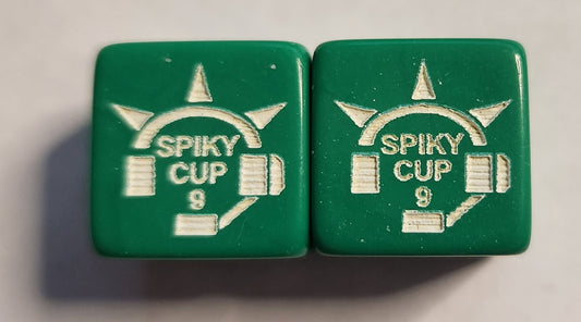 Spiky Cup 9 Dice Green