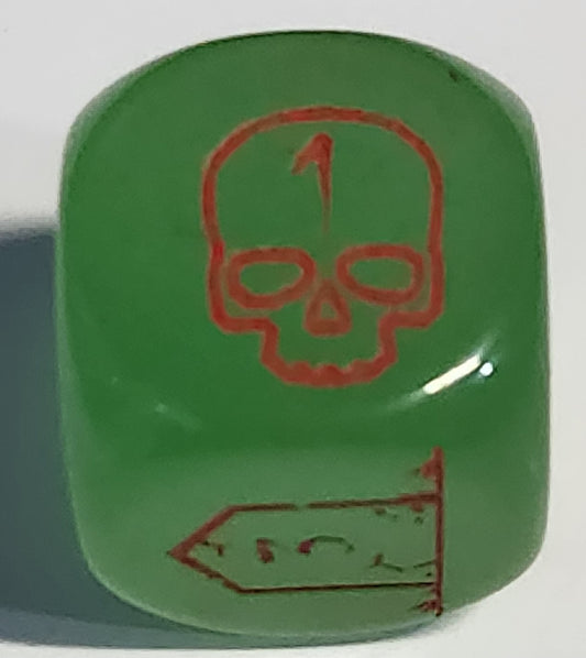 Orclahoma Bowl XIII Dice - Nuffleween Kick Off Die (GLOW IN THE DARK!)